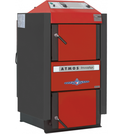 Cazane combustibil solid cu gazeificare - Cazan pe lemne cu gazeificare, 27 kW ATMOS DC25S, dotat cu exhaustor de fum si serpentina de racire