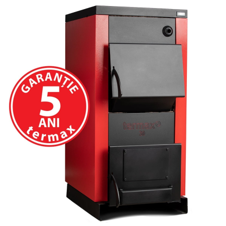 Cazane combustibil solid cu ardere clasica - Centrală pe lemn Termax 110 kW cu ardere standard și manta apă 210 litri.