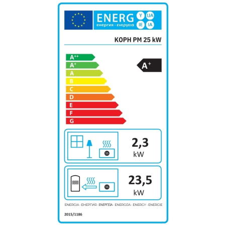 Centrală pe peleți KOPH PM 25 kW, buncăr 25 kg, manta apă 28 L, negru [1]