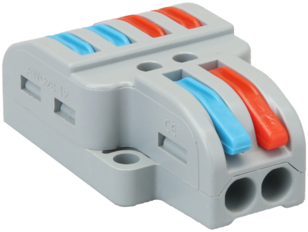 Clema de legaturi fara surub, care poate fi deschisa 0.5-4mm², 32A, 400VAC 2P OVO2P24 [1]