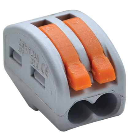 Conexiuni, ramificatii - Clema de legaturi fara surub, care poate fi deschisa 0.75-4mm², 32A, 400VAC 2P OVO2,5-2