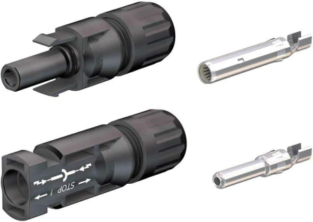 Conectori si accesorii de cablare fotovoltaica - Conector cablu solar Staubli Original Multicontact MC4 1000V M+F