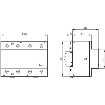 Contactor modular de instalatii, 4 module, 80A, 230-400V - Tracon EVOHK4-80 [1]