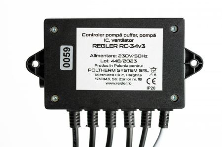 Controler centrala cu puffer REGLER RC 34v3, comanda pompa puffer, pompa IC si ventilator [2]