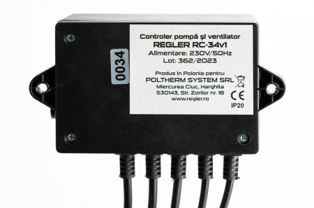 Controler centrala pe lemne/carbune REGLER RC 34v1, comanda pompa IC si ventilator [2]