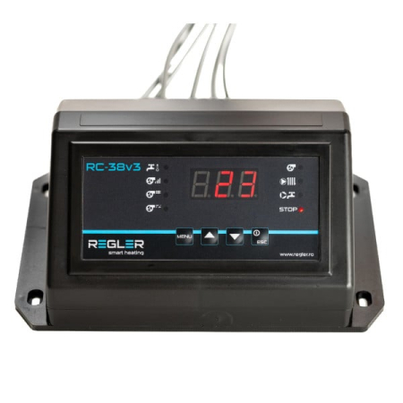 Termostate / Controlere / Automatizari - ReGLER RC 38v3 – controler centrala lemne/carbune, comanda pompe IC/ACM si ventilator