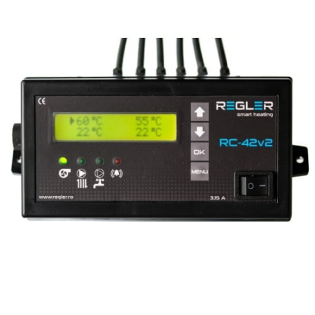 Controlere - ReGLER RC 42v2 PID – controler centrala pe lemne, comanda pompe IC/ACM si ventilator