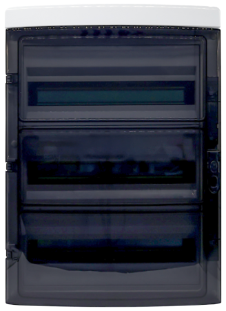 Cutii de distributie - Cutie de distributie PT, cu usa transparenta, bareta N/PE 3×18 mod, H×W×D=595.3×414.25×148mm, IP65, 1000 VAC, 1500 VDC - Tracon EDFKIP65N183