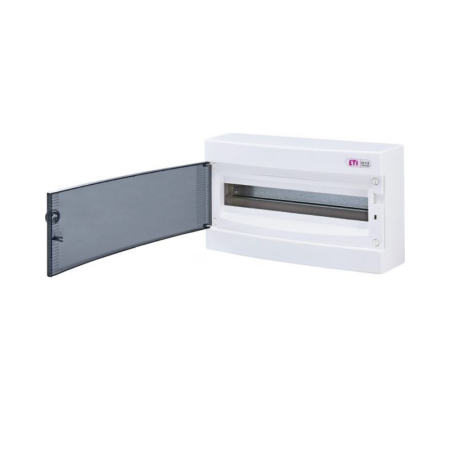 Cutii si tablouri electrice de distributie - Cutie distribuție aparentă ETI ECT18PT 18 module, IP40, ușă transparentă, tablou modular interior