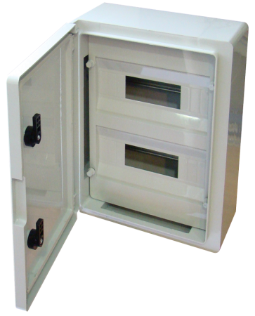 Cutii de distributie - Cutie distributie modulara din material plastic 2x12 module, IP65, IK10, 1000V AC/DC - Tracon TME403017M