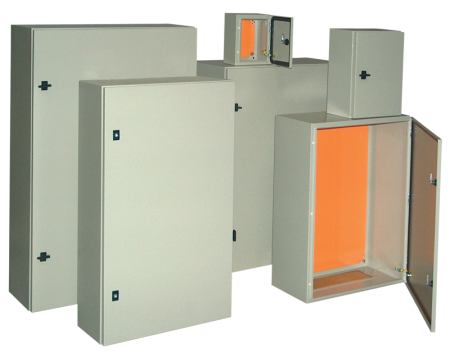 Cutii metalice - Cutie metalica de distributie 300x250x150mm, IP55, IK10, otel gri - Tracon TFE302515