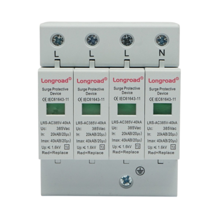 BRAND - Descarcator de supratensiune cu semnalizare 4P, trifazat, 385VAC, 20-40kA SPD - Longroad BK77751