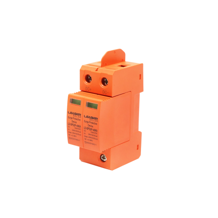 Descarcator SPD fotovoltaic 2P 1000V DC 20kA, 40kA Leader cu semnalizare [1]