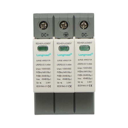 LONGROAD - Descarcator la supratensiune cu semnalizare pentru sisteme fotovoltaice DC 3P 1000VDC - Longroad DISMB69