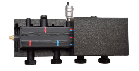 Kituri de instalare apa rece si apa calda - Distribuitor cu butelie de egalizare incorporata 3 cai