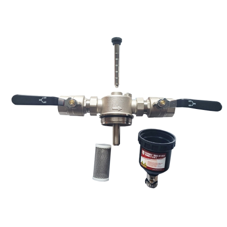 Filtru antimagnetită Cleanex MAG HF Max 1 1/4" FI – alamă nichelată pentru pompă de căldură [2]