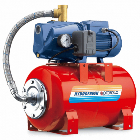 PEDROLLO - Hidrofor Pedrollo Hydrofresh JSWm 1 BX - 24 CL, 480 W, 3000 L/h, Hmax. 28 m, 24 L