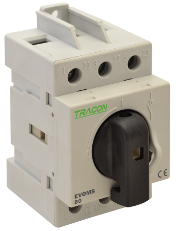 Intrerupatoare automate - Intrerupator separator modular cu zavorare prin lacat 40A, 400V AC - Tracon EVOMS40/3