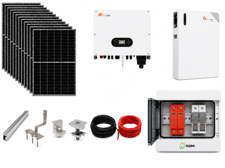 KIT-URI PANOURI FOTOVOLTAICE COMPLETE - Kit fotovoltaic 5kW monofazat cu baterie 5.12kWh Felicity Solar