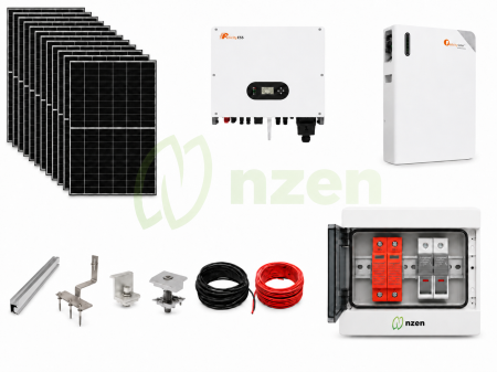 KIT-URI PANOURI FOTOVOLTAICE COMPLETE - Kit fotovoltaic 5kW monofazat cu baterie 5.12kWh Felicity Solar