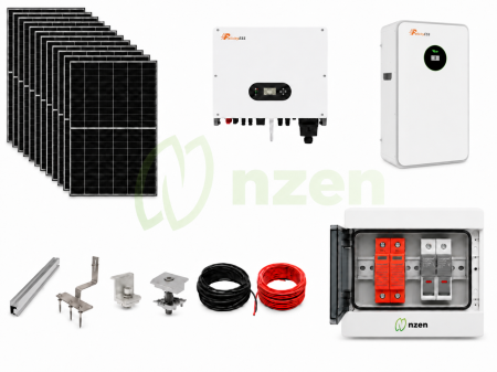 KIT-URI PANOURI FOTOVOLTAICE COMPLETE - Kit fotovoltaic hibrid Felicity Solar 5kW cu baterie 11.8kWh si 12 panouri