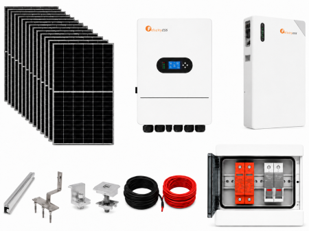 KIT-URI PANOURI FOTOVOLTAICE COMPLETE - Kit fotovoltaic hibrid Felicity Solar 8kW cu baterie 5.12kWh si 18 panouri
