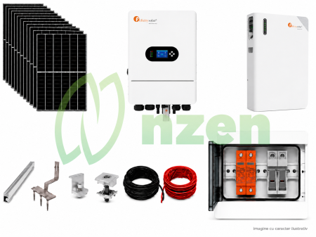 KIT-URI PANOURI FOTOVOLTAICE COMPLETE - Kit fotovoltaic hibrid Felicity Solar 8kW cu baterie 5.12kWh si 18 panouri