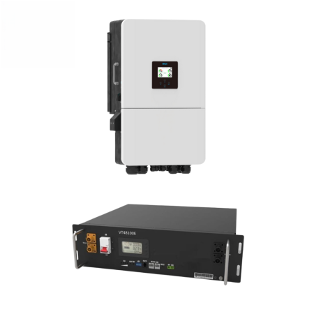 DEYE - Kit DEYE 10kW trifazat + baterie V-TAC 48V (5.12–16.07kWh) – UPS & autoconsum