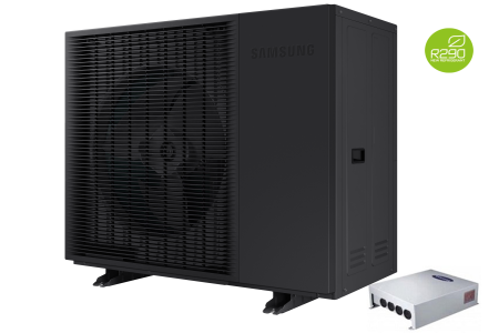 Samsung - Pachet Pompa de caldura monobloc R290 5 kW (1x230V) SAMSUNG EHS AE050CXYDEK/EU + Controller MIM-E03FN