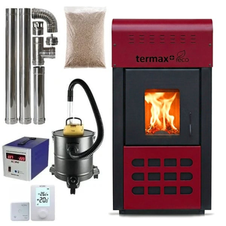 Termoseminee - Pachet termosemineu Termax Kamin ECO 25 kW, 160 m², Bordo