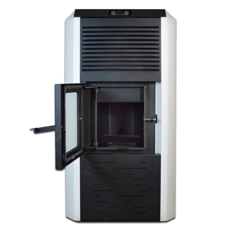 Termosemineu pe peleți KOPH PM 25 kW Fiama, buncăr 25 kg, Crem [5]