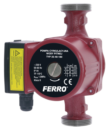 FERRO - Pompa circulatie pentru apa potabila FERRO 25-40 180