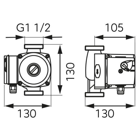 Pompa circulatie pentru apa potabila FERRO 25-60 130 [2]