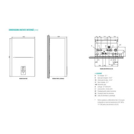 Pompa de caldura aer apa Ferroli OMNIA S 3.2 HI3 14 kW, split, monofazata, A+++, inverter [3]