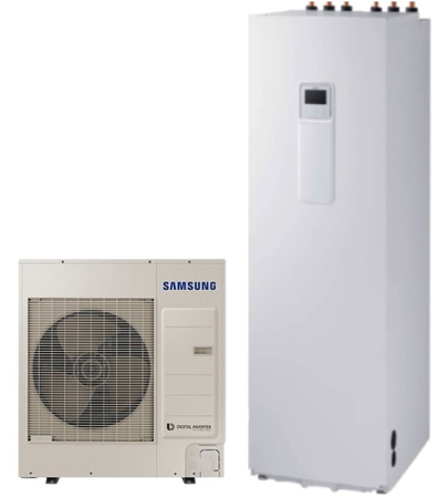 Split cu boiler incorporat - Pompa de caldura R32 "All in One" Climate Hub Split cu boiler incorporat 200L 9 kW (1x230V) SAMSUNG AE090RXEDEG/EU + AE200RNWSEG/EU