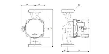 Pompa de recirculare apa calda GRUNDFOS ALPHA1 32-60 180, 93074162 [1]