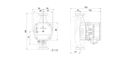 Pompa de recirculare apa calda GRUNDFOS ALPHA1 L 25-60 180, 99160584 [1]