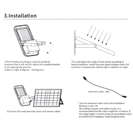 Proiector LED solar 150W cu panou 25W si telecomanda BK87439 [5]