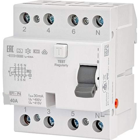 Aparataje - Protectie diferentiala RCCB ETI EFI-P4 Tip A 40A 30mA 2061512