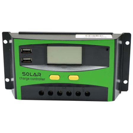Stabilizatoare, regulatoare de tensiune si UPS-uri - Regulator tensiune pentru panou solar 30A 12V/24V 2X port USB - Breckner Germany BK87460