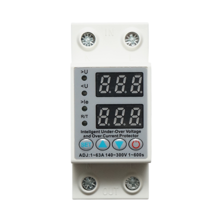 Relee - Releu siguranta digital 63A 2P 140-300V protectie subtensiune, supratensiune si supracurent - Suntree BK87387