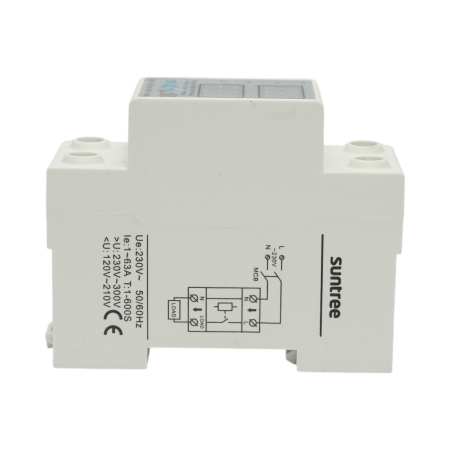 Releu siguranta digital 63A 2P 140-300V protectie subtensiune, supratensiune si supracurent - Suntree BK87387 [1]