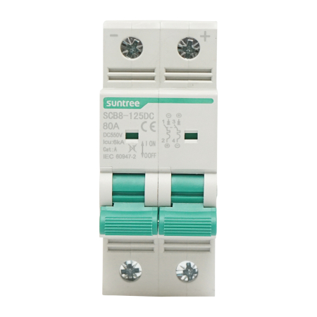 Sigurante electrice automate - Separator / intrerupator de suprasarcina automat 2P 80A 550 VDC - Suntree BK77757