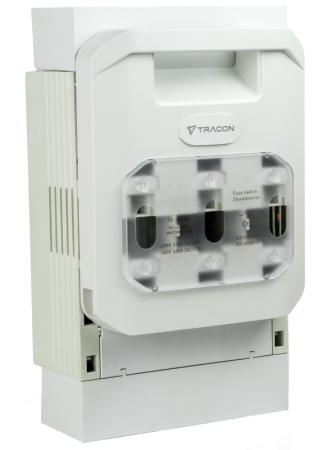 Separatoare cu sigurante MPR - Separator orizontal pentru sig. MPR montaj pe contrapanou, papuc AC400V, AC690V, 400A / 315A, 3P, NH2 - Tracon DSH2-3