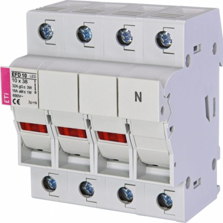 Aparataje DC - Separator sigurante fuzibile ETI EFD 10 3P+N LED 10x38 32A 690V