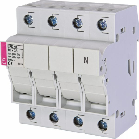 Aparataje DC - Separator sigurante fuzibile ETI EFD 10 3P+N 10x38 32A 690V