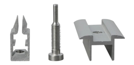 Set 20 Clema rapida de mijloc cu click si pin impamantare profil tip H Schletter, 30–40 mm [3]