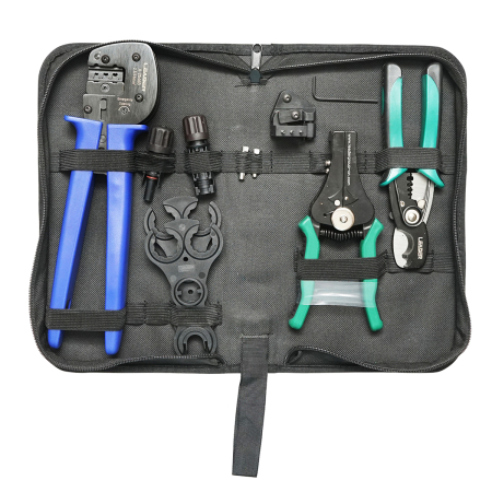 Materiale Electrice - Set 5 scule sertizare cabluri electrice si conectori MC4 Leader BK77799