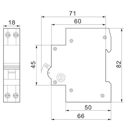 Siguranta automata, 1+N poli, curba caracteristica C 6A - Tracon EVONC6 [1]