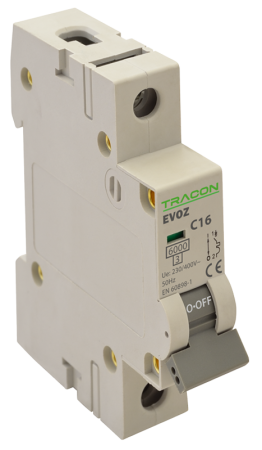 Sigurante electrice automate - Siguranta automata, 1 pol, curba C 6A - Tracon EVOZ1C6